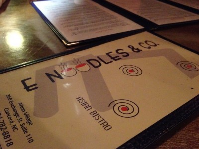 E Noodles Menu