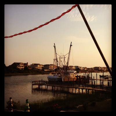 Holden Beach Shrimp Boat - from the Provision Company Deck