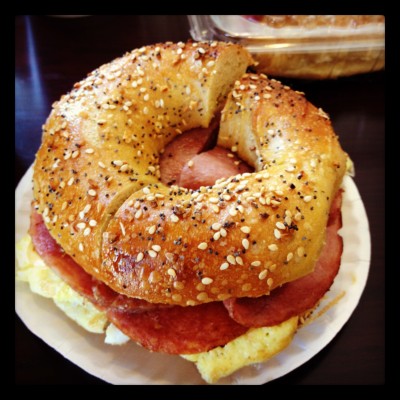 Egg Everything Bagel with Scrambled Egg, Taylor Ham, and Cheese