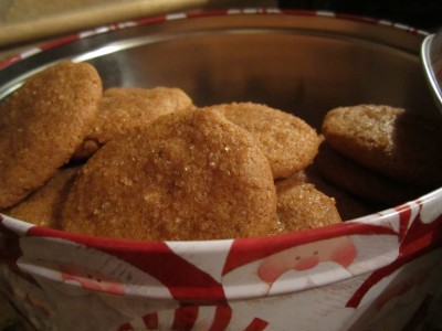 Holiday ginger cookies