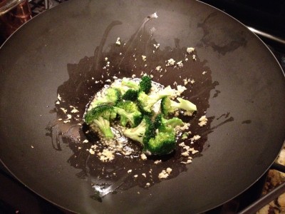 Broccoli, garlic, ginger