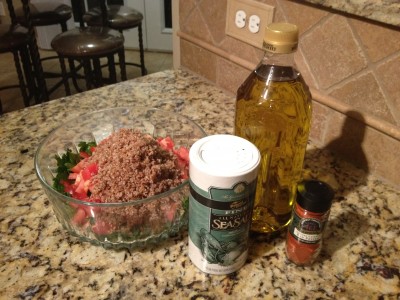 Ingredients ready for dressing