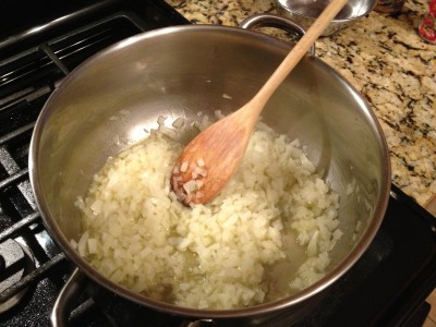 Onions cooking