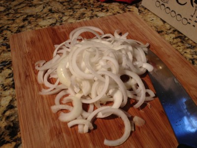 Sliced onions...super important