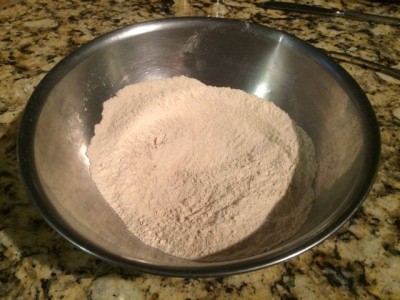 Flour and salt sifted